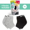 ZenToes Men's Moisturizing Cotton Sleep Socks with Vitamin E, Olive Oil and Jojoba Seed Oil to Soften and Hydrate Dry Cracked Heels (Regular, Gray and Black) view 4