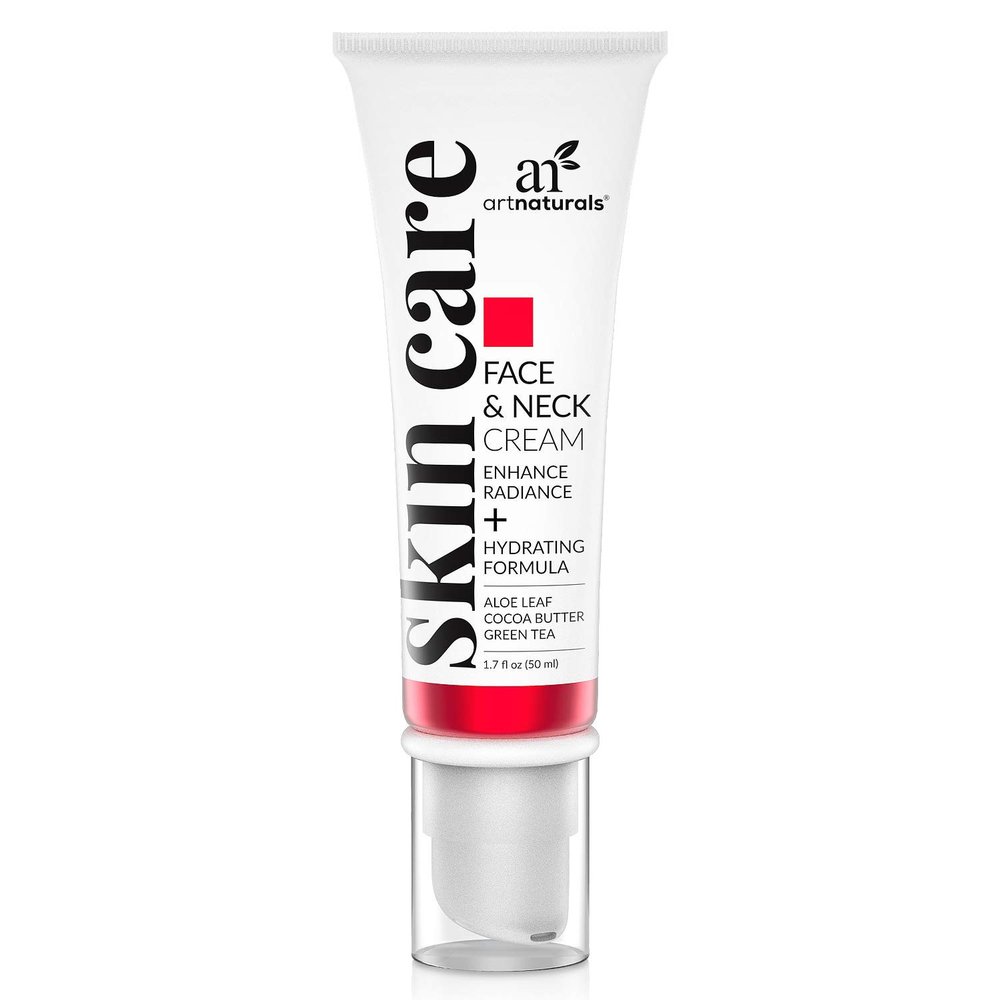 Artnaturals Face & Neck Firming Cream - Anti Aging Moisturizer for Neck & Dcollet - For Tightening & Lifting Sagging Skin - Antiwrinkle, Reduces Fine Lines w/Vitamin C & Hylauronic Acid - 1.7 Fl