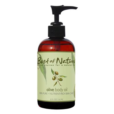 Best of Nature 100% Pure Olive Massage & Body Oil Cold Pressed, Natural & Unscented Moisturizer for Skin, Hair & Bath, 8 fl oz
