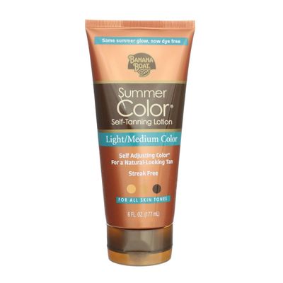 Banana Boat, Summer Color Self-Tanning Lotion, Light/Medium Color, for all Skin Tones, 6 oz Tube
