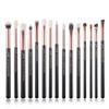 Jessup 15Pcs Professional Makeup Brushes Set Make up Brush Tools kit Eye Liner Shader Wood Handle Natural-synthetic Hair Brushes Pearl Black/Rose Gold T157 view 1