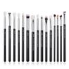 Jessup Eye Makeup Brushes Set Professional 15pcs with Eyeshadow Blending Concealer Eyebrow Eyliner Brush (Pearl Black/Silver) view 1