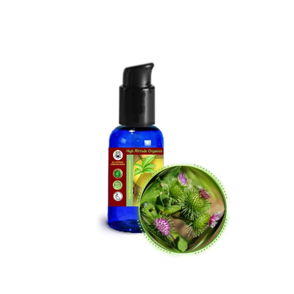 1oz (30ml) Burdock (Arctium Lappa) Root and Leaf Oil Extract for Skin, Scalp, Hair - Natural Organic Ingredients - Antioxidant, Antiaging