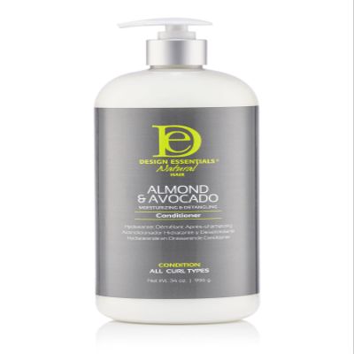Design Essentials Almond & Avocado Moisturizing & Detangling Conditioner with Shea Butter & Coconut, Conditioner for Natural Hair, 34 oz