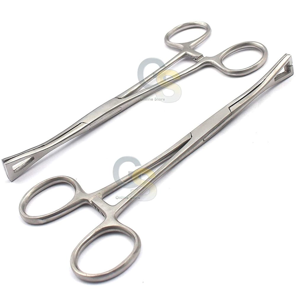 G.S Body Piercing Pennington Forceps Slotted & UNSLOTTED 6" Stainless Steel Septum Ear Nose Tongue Lip Eyebrow