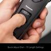 Panasonic Beard Trimmer for Men Cordless Precision Power, Hair Clipper with Comb Attachment and 19 Adjustable Settings, Washable, ER-SB40-K, 0.5-10mm lengths, 1 Pack view 4