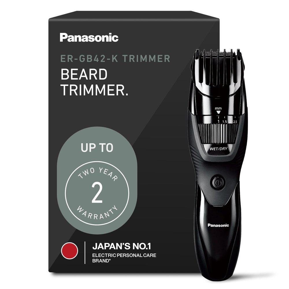 Panasonic Beard Trimmer for Men, Wet/Dry Facial Hair Trimmer with 19 Length