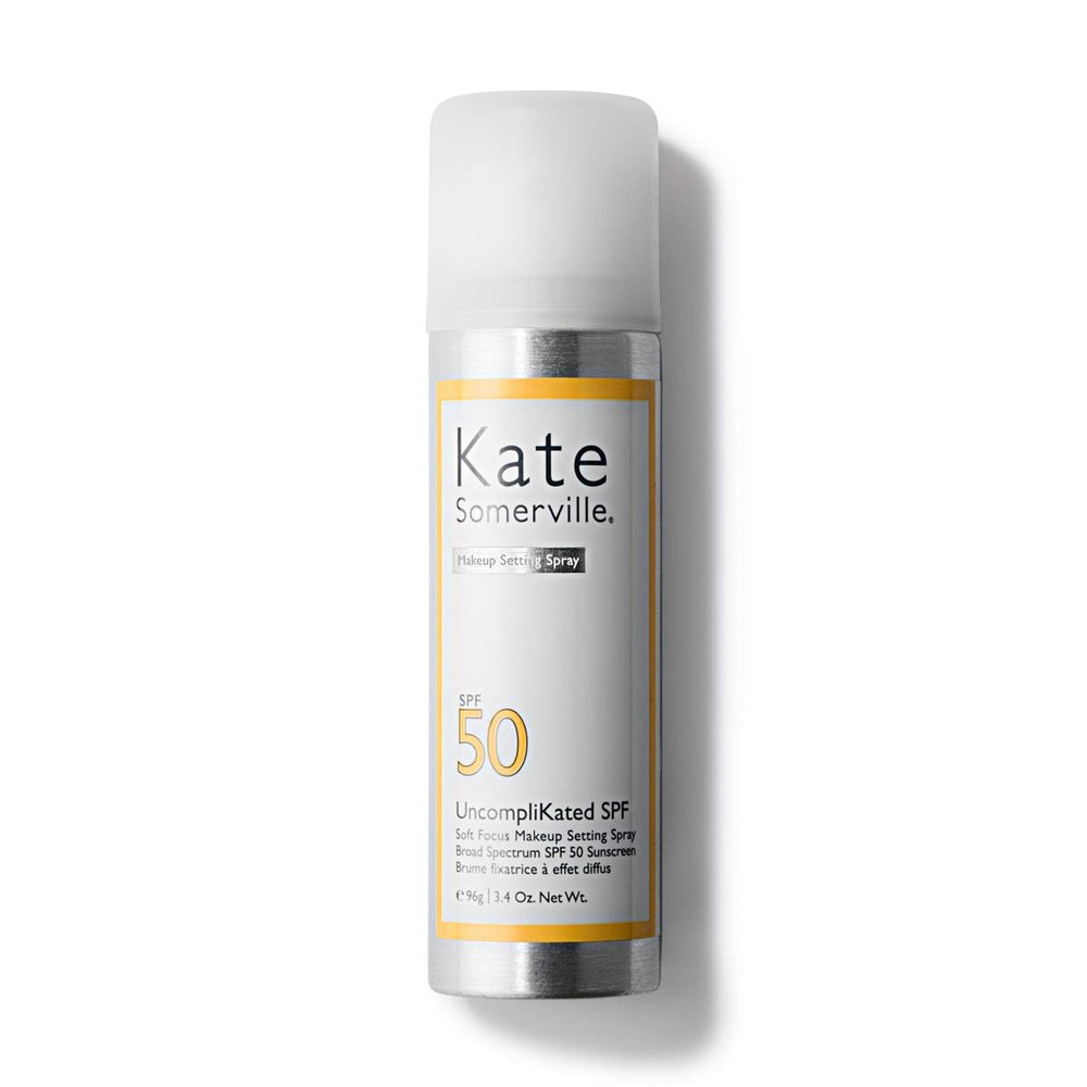 Kate Somerville UncompliKated SPF  SPF 50 Face Sunscreen and Soft Focus Makeup Setting Spray, Daily Use Sun Protection with Matte Finish, 3.4 Fl Oz