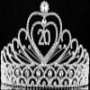 20-Year-Old 20th Twenty Birthday Party Clear White Austrian Rhinestone Crystal Queen Princess Tiara Crown Hair Combs Jewelry T814 Silver view 2