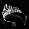 20-Year-Old 20th Twenty Birthday Party Clear White Austrian Rhinestone Crystal Queen Princess Tiara Crown Hair Combs Jewelry T814 Silver view 4