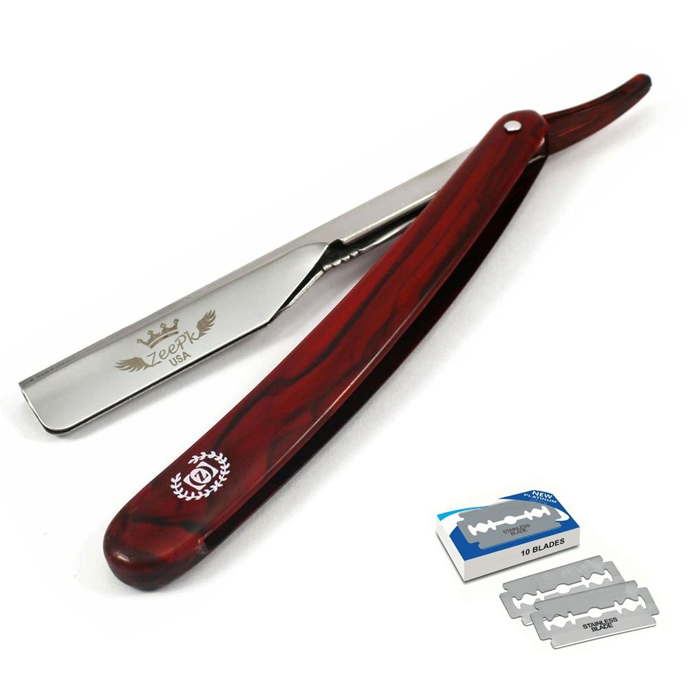 Liberty Supply BARBERO RASURAR NAVAJA CUCHILLA MAQUINILLA DE AFEITAR 10 BLUE ZEEPK USA
