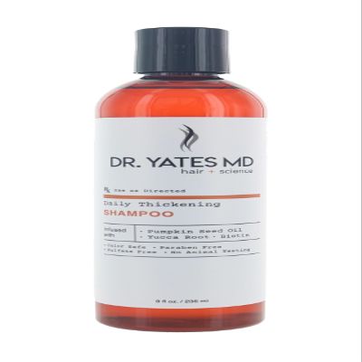 Dr. Yates MD Hair + Science Daily Thickening Shampoo, Adds Volume and Supports Prevention of Hair Loss, For Men and Women (8 Fl Oz)
