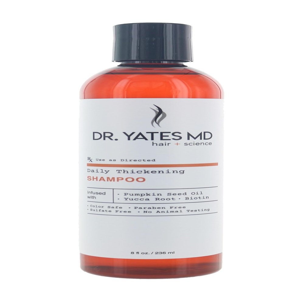 Dr. Yates MD Hair + Science Daily Thickening Shampoo, Adds Volume and Supports Prevention of Hair Loss, For Men and Women (8 Fl Oz)