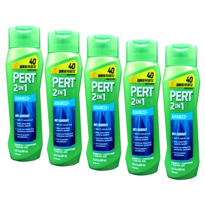 Pert 2 in 1 Advanced Anti-Dandruff Shampoo Conditioner 13.5 oz (Pack of 5)