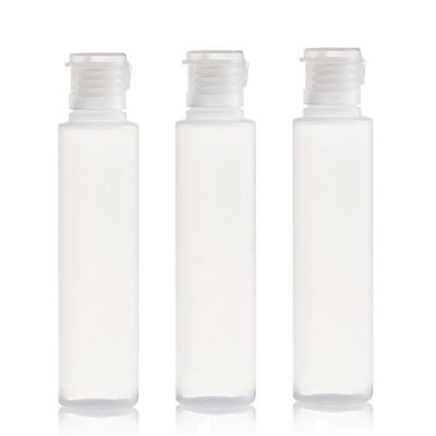 100ML 100G 3.4oz Clear Empty Travel Soft Flip Cap Tubes Plastic Squeezable and Refillable Travel Containers For Facial Cleanser Shampoo Conditioner Shower Lotion Toiletries Pack of 3
