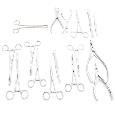 OdontoMed2011 SET 16 PIECES BODY EAR LIP FORCEPS PLIERS CLAMPS TOOLS ODM
