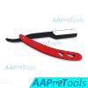 AAPROTOOLS SHAVING RAZOR STRAIGHT EDGE BARBERS FOLDING KNIFE NEW  BLACK/RED A+ QUALITY view 2