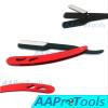 AAPROTOOLS SHAVING RAZOR STRAIGHT EDGE BARBERS FOLDING KNIFE NEW  BLACK/RED A+ QUALITY view 3