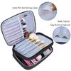 Teamoy Travel Makeup Brush Case(up to 8.8"), Professional Makeup Train Organizer Bag with Handle Strap for Makeup Brushes and Makeup Essentials-Medium, Black(No Accessories Included) view 2