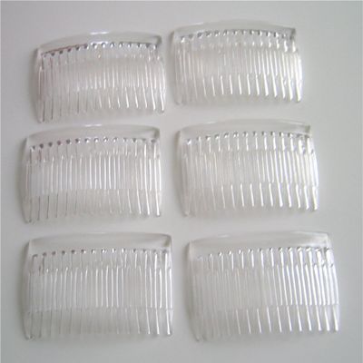 6 Clear Plastic Hair Combs Wedding Bridal Supplies DIY Accessory Veil Crafts