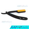 AAPROTOOLS BLACK & GOLD COMBINATION STAINLESS STEEL BARBER EXCHANGEABLE BLADE STRAIGHT EDGE BARBER SHAVING RAZOR -SAFETY RAZOR A+ QUALITY view 2