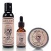 Beard Grooming Care Kit for Men by Skully's Beard Oil | Beard Oil (1oz), Conditioning Beard Balm (2oz), Beard & Body Wash (4oz) (Double Tap- Barbershop Scent) view 1