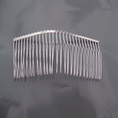 1 COMB05 Twist Wire Silver Hair Comb Wedding Bridal Veil Supplies Craft DIY 4.5"