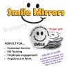 Trainers Warehouse Mini Round Smile Mirrors (10/Set) | A Reminder to Communicate Positive Energy Through Voice - Handy Mini-Mirror | 2.25 Inch Diameter Adhesive Backing view 3