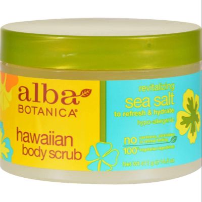 ALBA BOTANICA BODY SCRUB,SEA SALT, 14.5 OZ