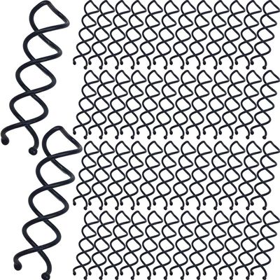 Hyamass 50Pcs Bobby Pins for Women, Spiral Hair Ties Non-Scratch Round Tip French Hair Pins | Secure Hold for Buns & DIY Hairstyles | Hair Accessories for Women (Black)