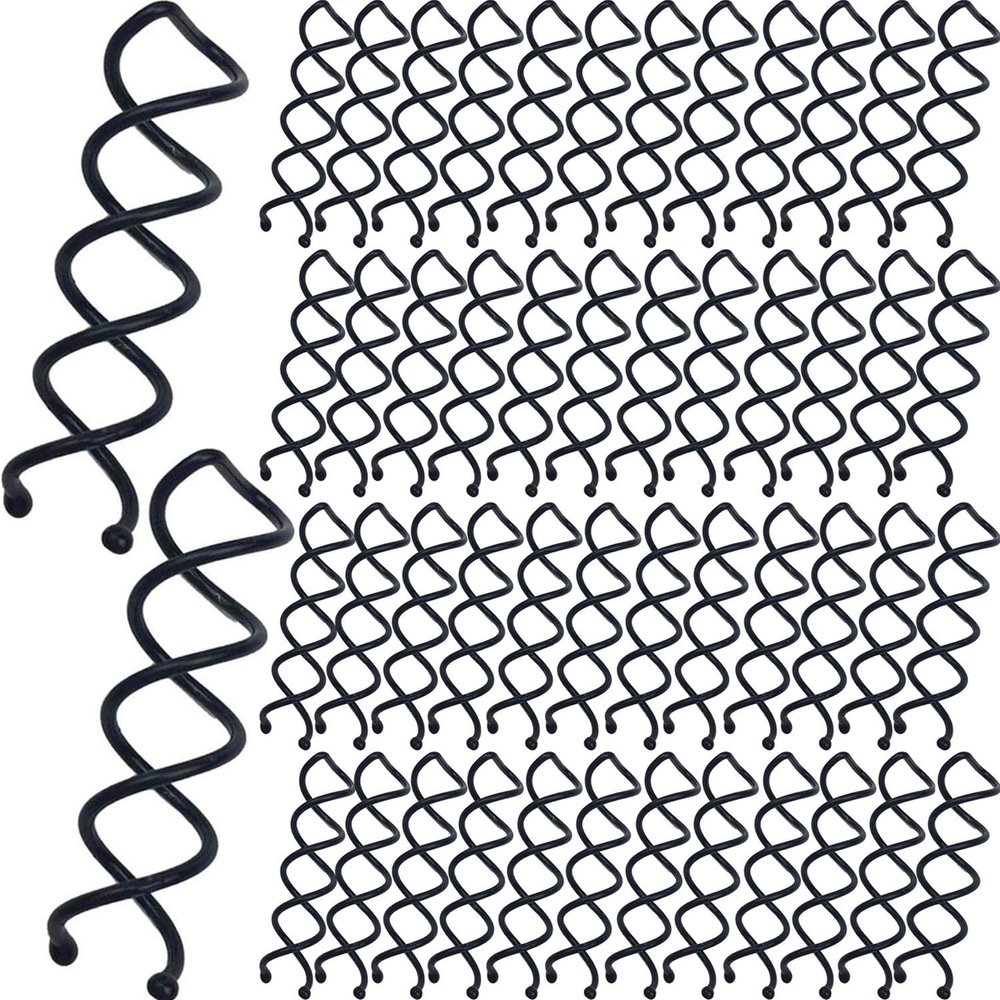 Hyamass 50Pcs Bobby Pins for Women, Spiral Hair Ties Non-Scratch Round Tip French Hair Pins | Secure Hold for Buns & DIY Hairstyles | Hair Accessories for Women (Black)