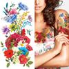 Supperb Temporary Tattoos - Hand drawn Colorful Summer Flower Bouquet (Set of 2) view 1