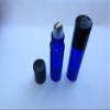 10ml DEEP COBALT BLUE Glass Roll-On THICK Bottles (144) with Stainless Steel Roller Balls - and Flat Black Caps, Refillable Aromatherapy Essential Oil Roll On (144 of each) view 4