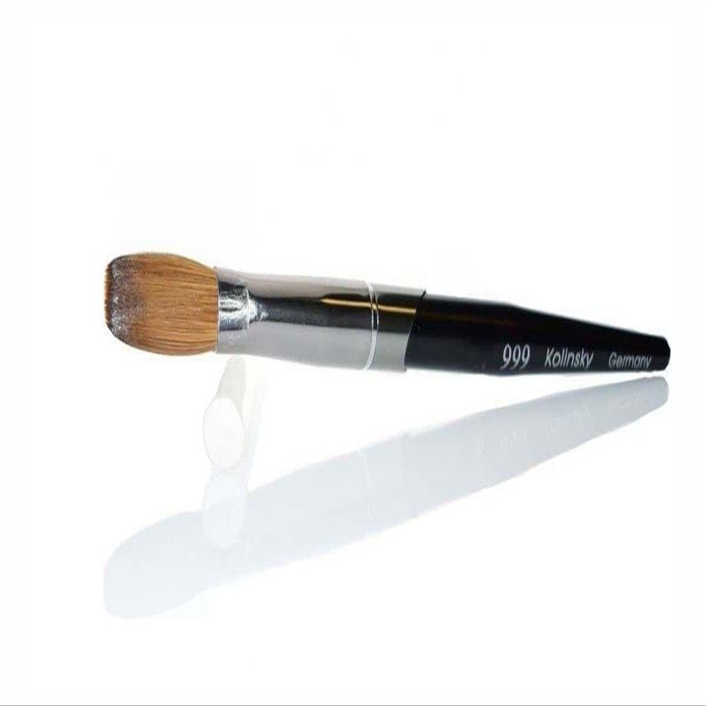 999 Titanium Handle - Kolinsky Acrylic Nail Brush For Manicure Powder *CRIMPED* - (Size #20)