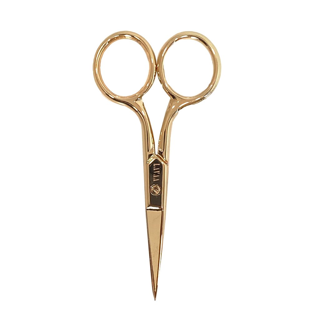 COSMETIC SCISSORS by Lavaa Beauty | Gold Stainless Stell Ultra-Fine Blades for Precise & Delicate use