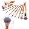 10 Pcs Makeup Brush Set Professional Bamboo Handle Make up Brush Foundation Powder Eyebrow Eyeshadow Eyebrow Concealer Lip Brushes Kits Cosmetic Tools With Colorful Artificial Leather Bag view 4