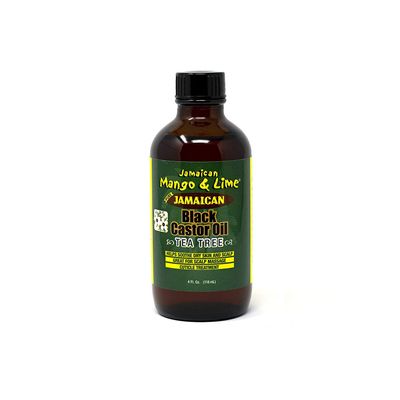 Jamaican Mango & Lime Black Castor Oil Hair & Scalp Oil for Locs, Braids, Twists & Natural Hair Strengthens, Moisturizes & Promotes Hair Growth (4oz (Pack of 1), Tea Tree)