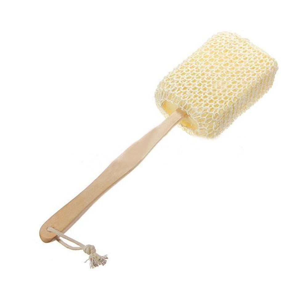 ATB Natural Sisal Fiber Bath Body Back Brush Spa Shower Sponge Long Handle Massager