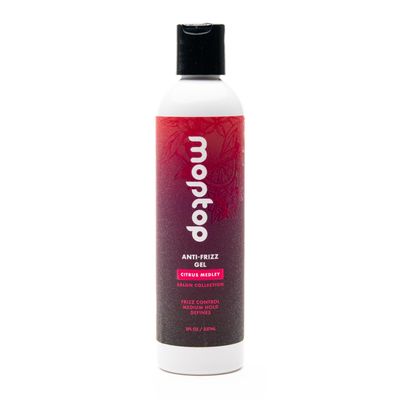 MopTop Salon Anti Frizz Hair Gel Salon Quality Curl Defining Gel to Enhance Wavy, Curly and Kinky-Coily Hair, Medium Hold, For Frizz Control, with Aloe, Sea Botanicals & Honey (Citrus Medley, 8oz)