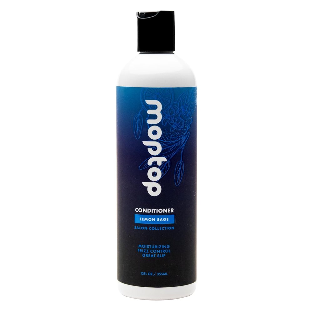 MopTop Salon Daily Conditioner Color Safe Salon Quality Hair Moisturizer to Restore Dry, Damaged Hair & Reduce Frizz, Sulfate & Paraben Free Hair Care for All Hair Types (Lemon Sage, 12oz)