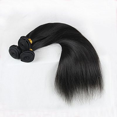 100% human hair 7A Brazilian Remy Straight Hair 3pcs/lot Bundle Unprocessed Weave Virgin Human Hair Extension (14"14"14)