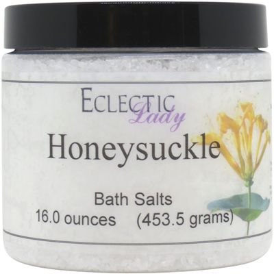 Honeysuckle Bath Salts by Eclectic Lady, 16 ounces