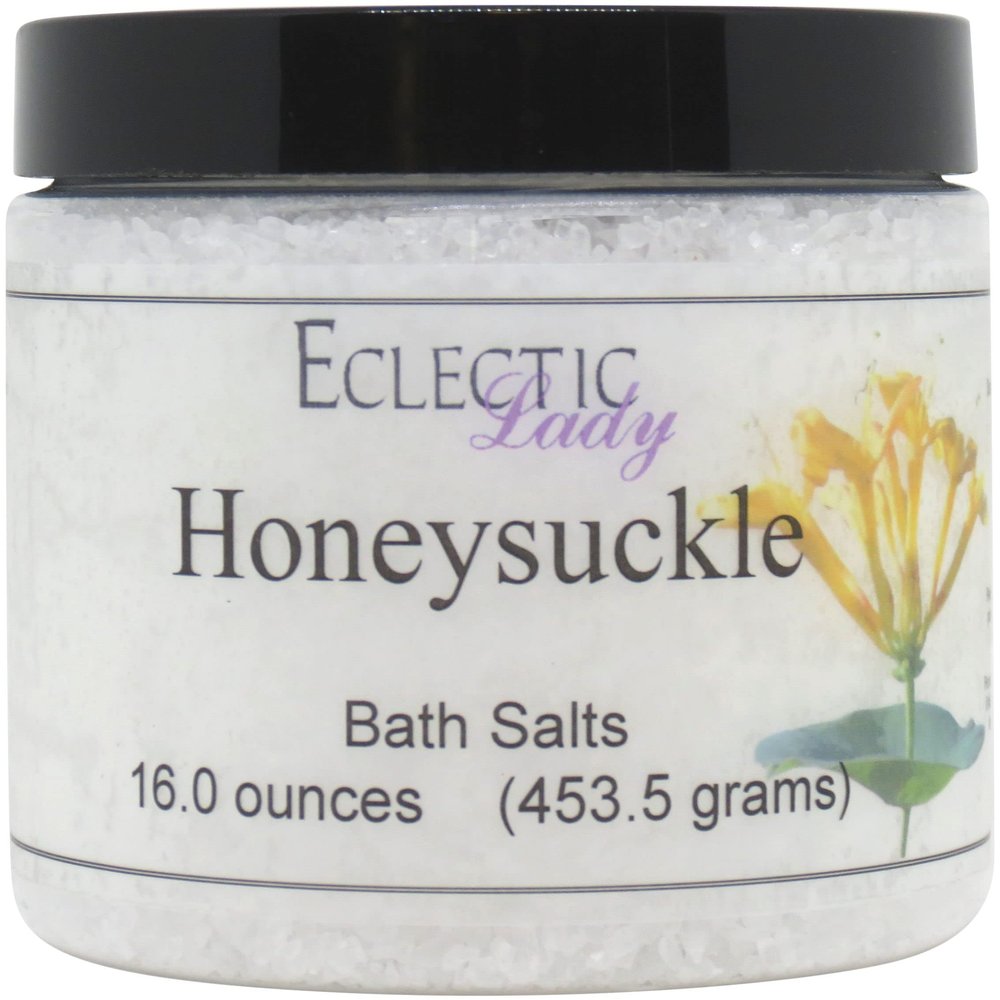 Honeysuckle Bath Salts by Eclectic Lady, 16 ounces