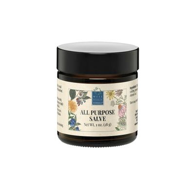 Wise Woman Herbals All-Purpose Salve, Herbal Balm with Calendula & Comfrey, Soothes Dry, Irritated Skin, Postpartum Skin Care, Nourishing Skin Support for All Ages, Non-GMO, 1 oz Jar