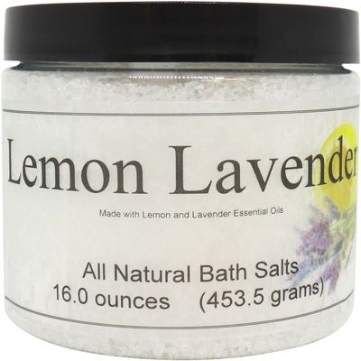 All Natural Lavender Bath Salts by Eclectic Lady, 16 ounces
