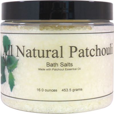 All Natural Patchouli Bath Salts by Eclectic Lady, 16 ounces