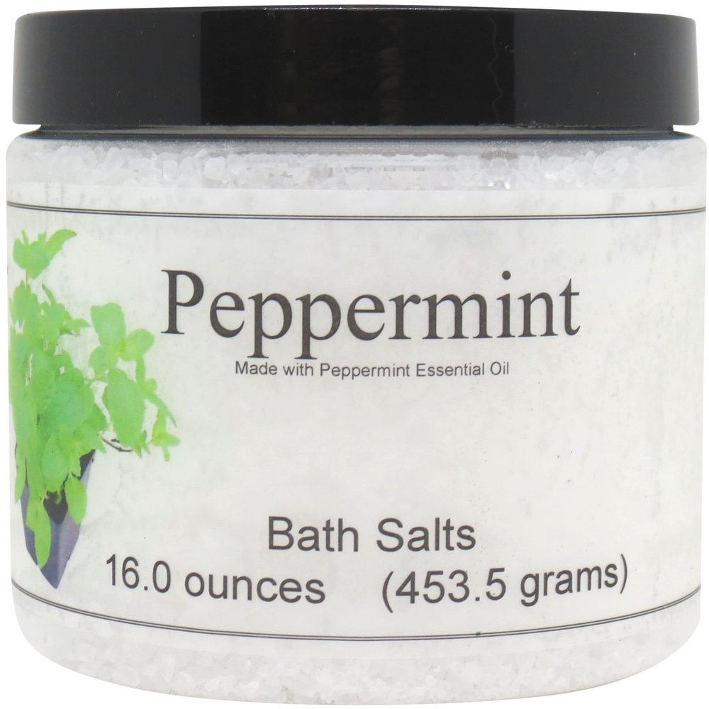 All Natural Peppermint Bath Salts by Eclectic Lady, 16 ounces