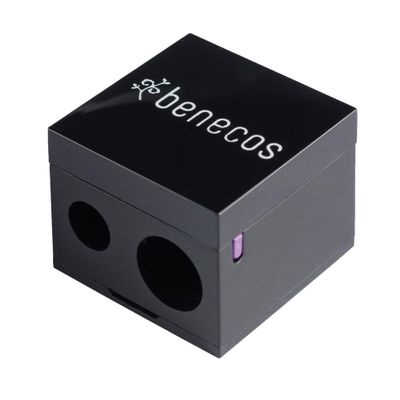 benecos - double sharpener for cosmetic pencils - with integrated cleaning spatula