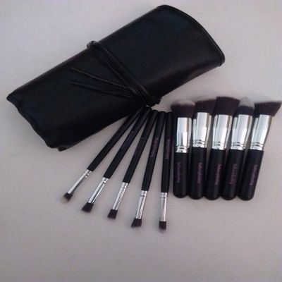 10pcs professional Kabuki brush set black