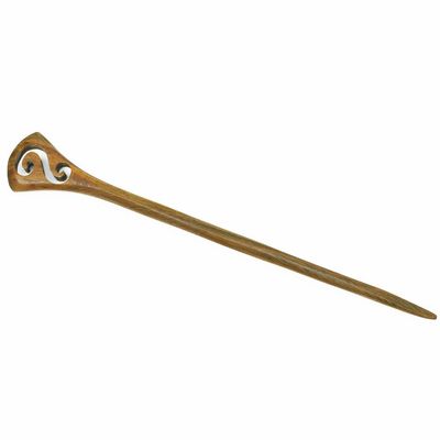 1PC Hand wood carved hair stick carved shawl pin